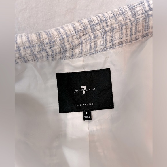7 for All Mankind tweed shacket coat - Picture 4 of 6
